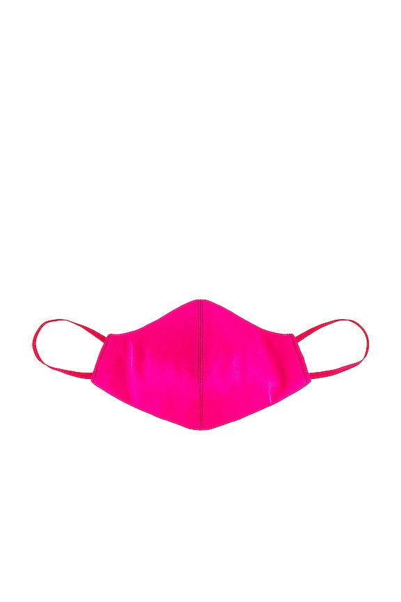view 2 of 3 Silk Face Mask in Hot Pink Light