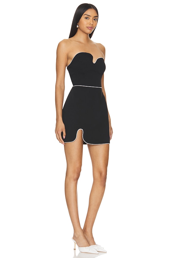 view 2 of 3 Strapless Puzzle Dress in Black & White