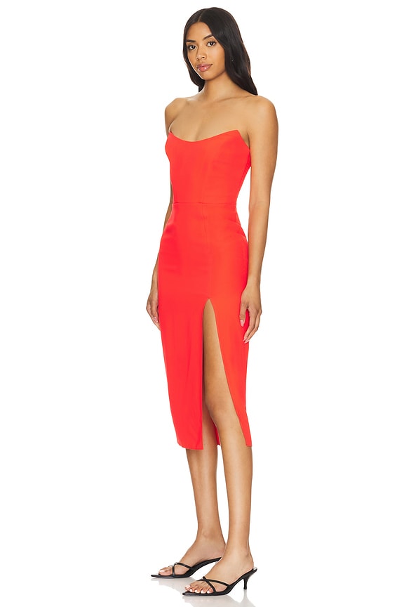 view 2 of 3 VESTIDO CHAMBERLAIN in Crimson