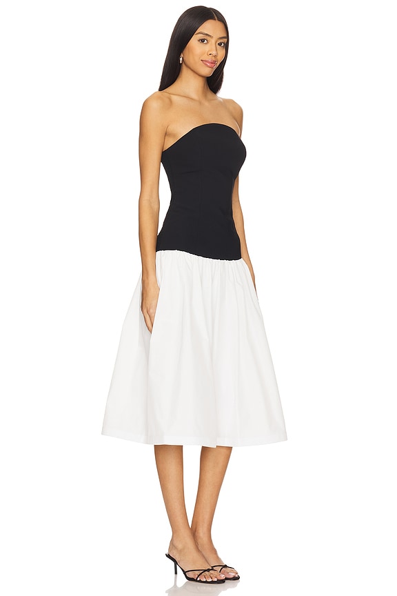 view 2 of 3 Valencia Dress in Black & White