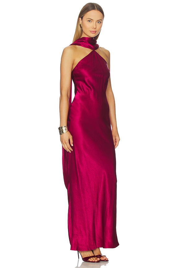 view 2 of 3 ROBE MAXI ASHTON in Wine