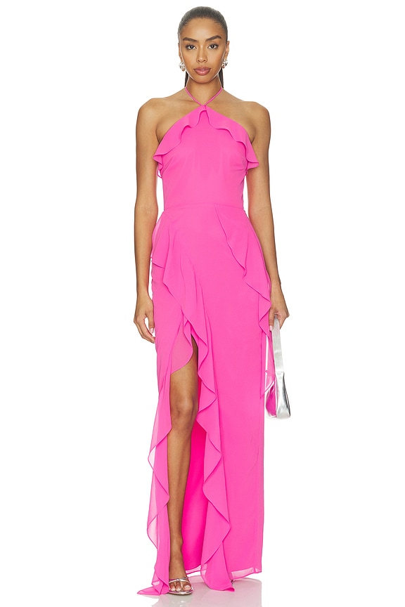 view 1 of 3 ROBE MAXI ALESSANDRA in Hot Pink