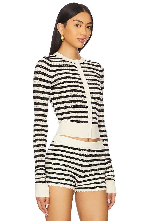 view 2 of 4 Seine Cardigan in Black & Cream