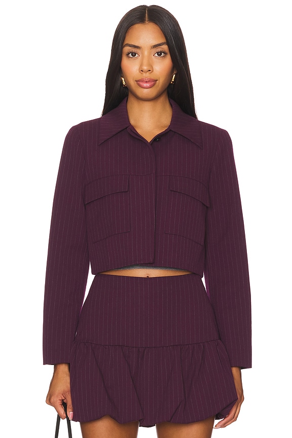 view 2 of 6 Sanders Jacket in Burgundy