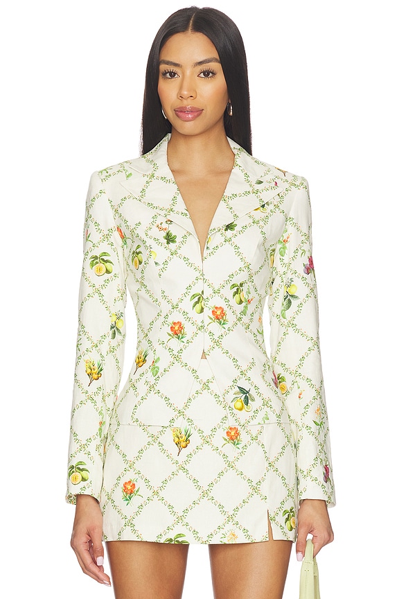 view 1 of 5 Alana Jacket in Trellis Print
