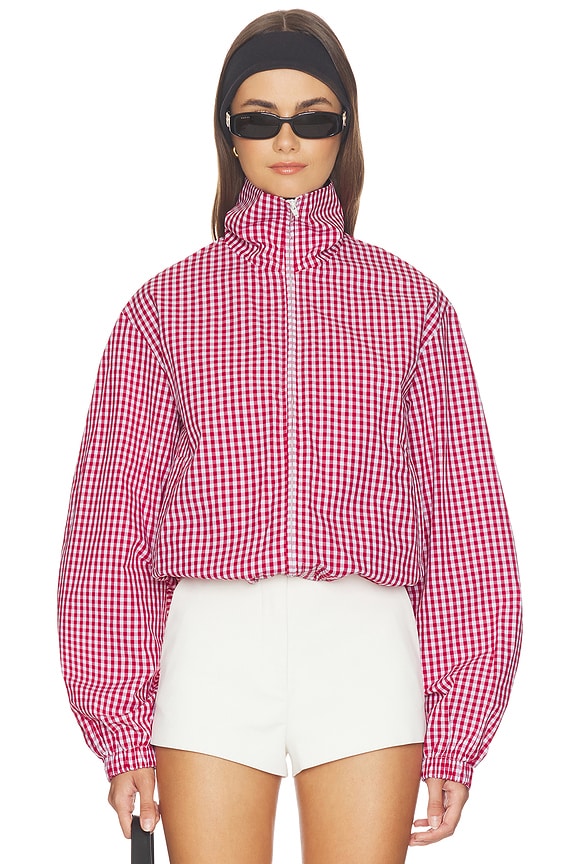 view 2 of 6 Como Bomber Jacket in Ivory & Red