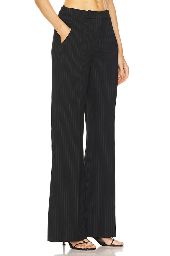 view 2 of 6 x REVOLVE Slater Pants in Black Ivory Pinstripe