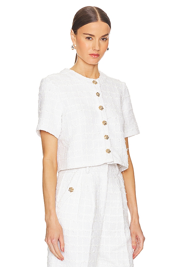 view 2 of 5 Braswell Top in Kerrigan White Tweed