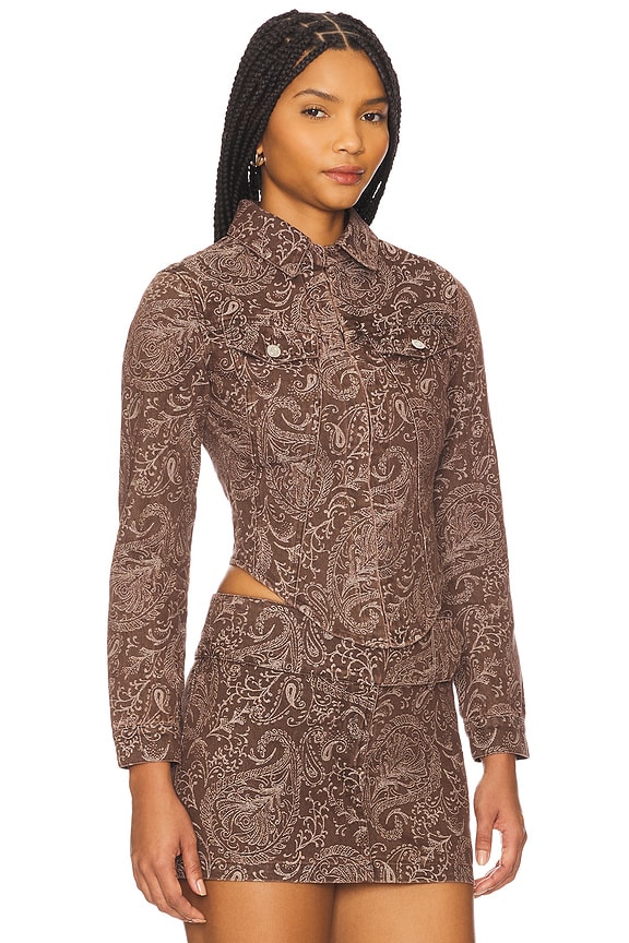 view 2 of 4 Bristol Top in Brown Paisley