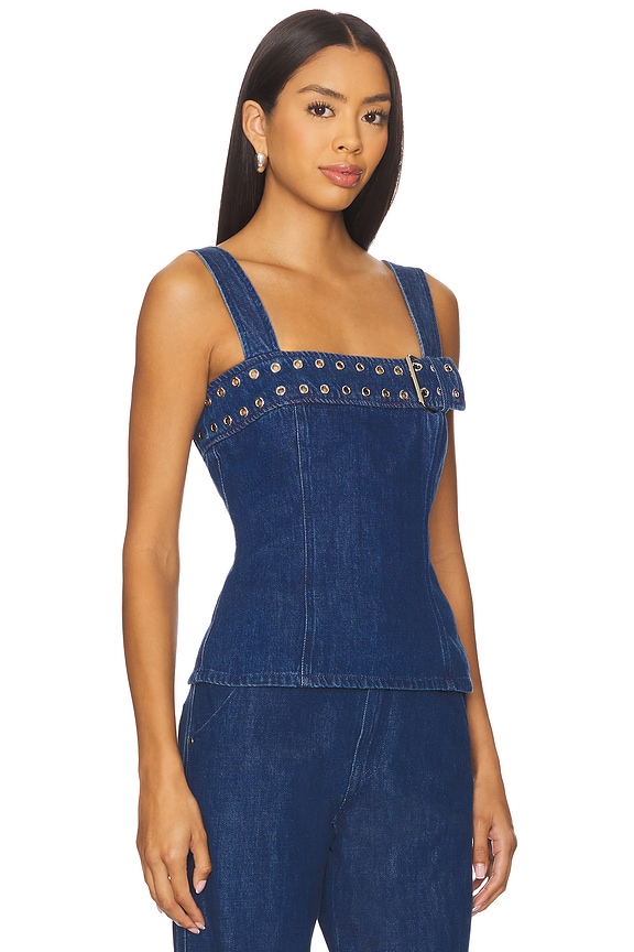 view 2 of 4 Thalia Top in True Blue Wash