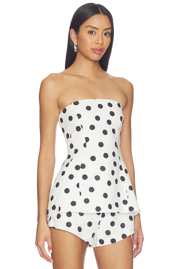 view 2 of 4 TOP SIN TIRANTES LINDA in White & Black