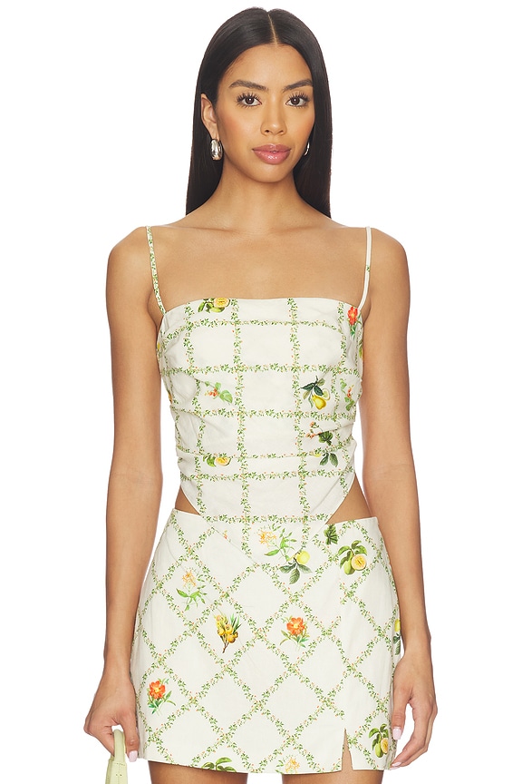 view 1 of 5 Juna Top in Trellis Print