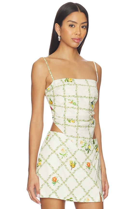 view 2 of 5 Juna Top in Trellis Print