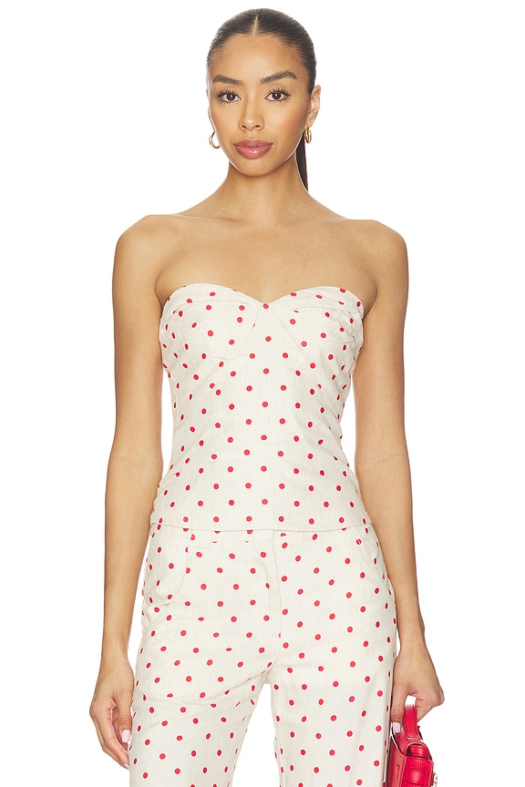 view 1 of 5 SOHO トップ in Beige & Red