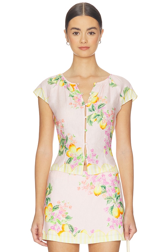 view 1 of 5 Pinto Top in in Limoncello Print