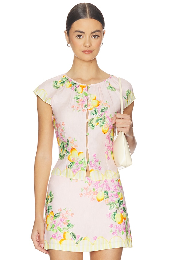 view 2 of 5 Pinto Top in in Limoncello Print