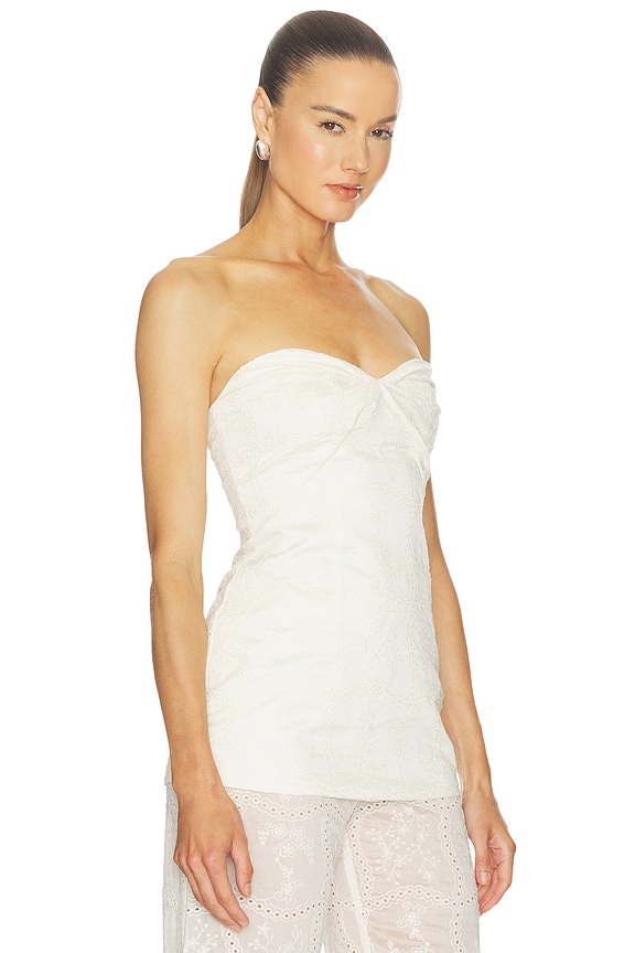 view 2 of 4 Strapless Soho Tunic in Eggshell