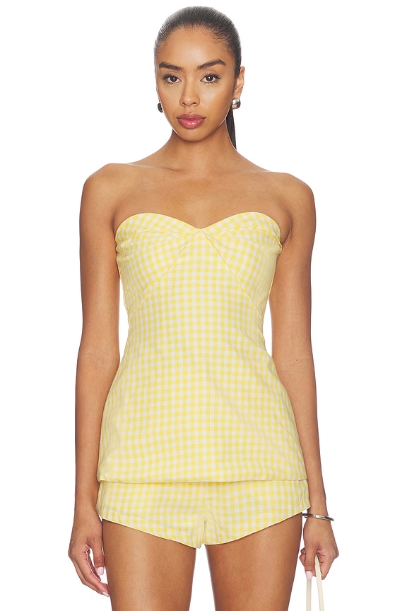 view 1 of 5 Solinda Tunic in Yellow White