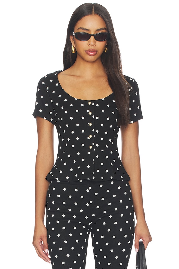 view 1 of 4 Nico Top in Black & Ivory
