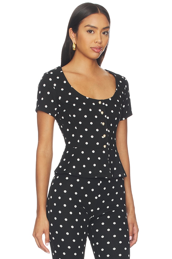 view 2 of 4 Nico Top in Black & Ivory