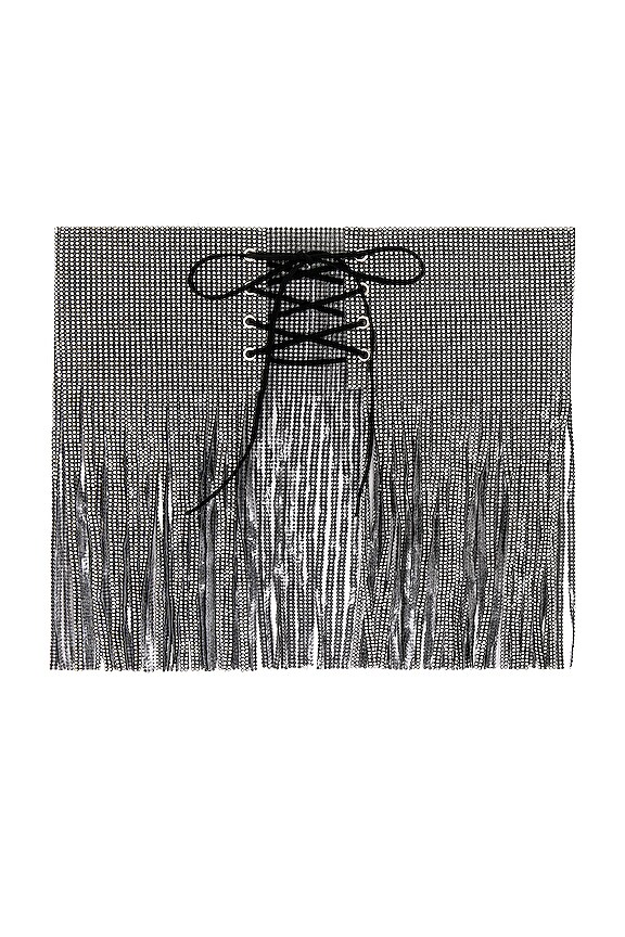 view 2 of 4 x REVOLVE Lace Up Fringe Belt in Silver