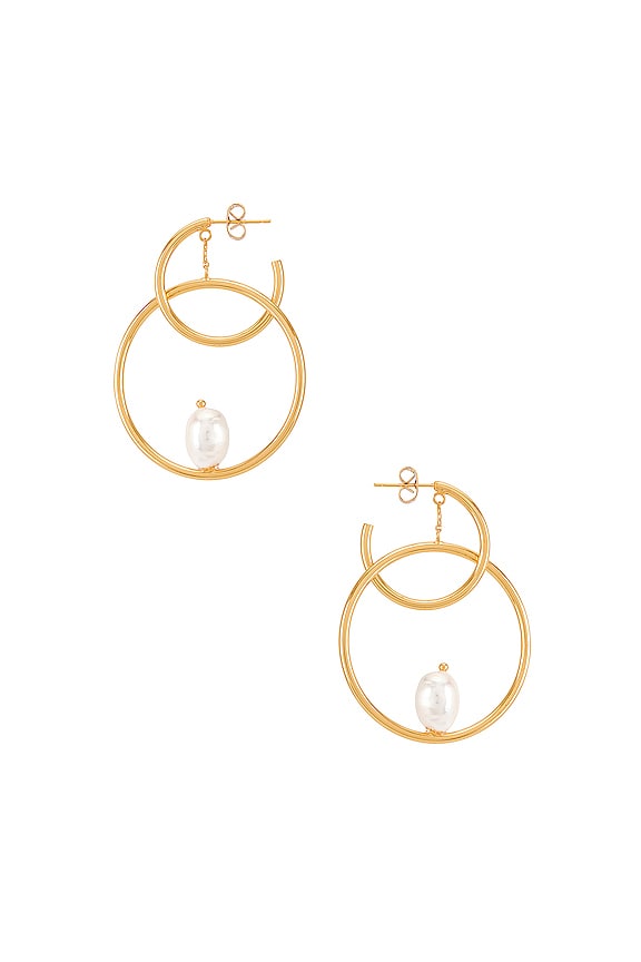 Amber Sceats Double Hoop Earring in Gold | REVOLVE