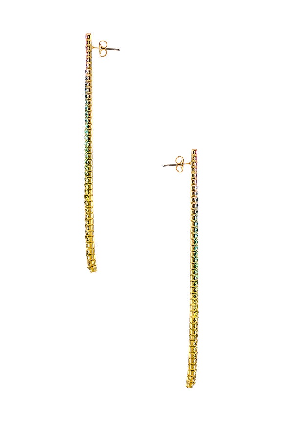 view 2 of 3 Rainbow Dangle Earring in Gold