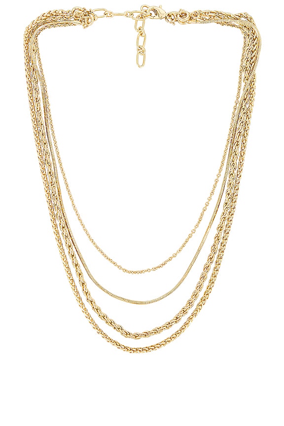 view 1 of 3 Layered Chain Necklace in Gold