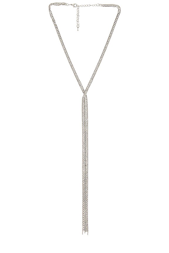 Amber Sceats Diamond Dangle Necklace in Silver | REVOLVE