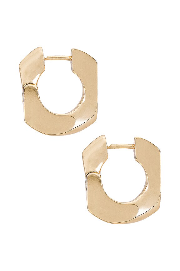 view 2 of 2 FLAT フープイヤリング in Gold