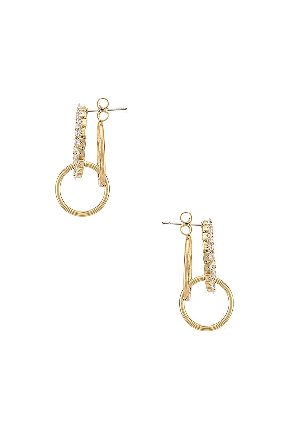 view 2 of 2 BOUCLES D'OREILLES CRÉOLE TRIPLE in Gold