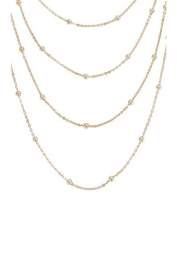view 2 of 2 COLLAR SUPERPUESTO MULTI CHAIN in Gold