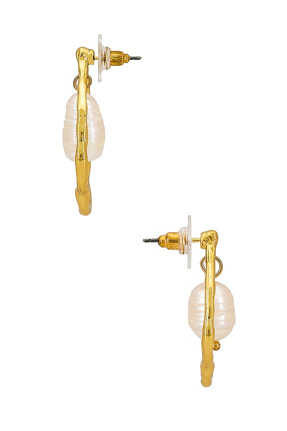 view 2 of 2 Pearl Dangle Earring in Gold