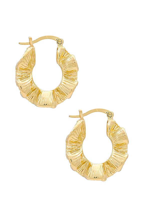 view 2 of 3 x REVOLVE Wave Hoops in Gold