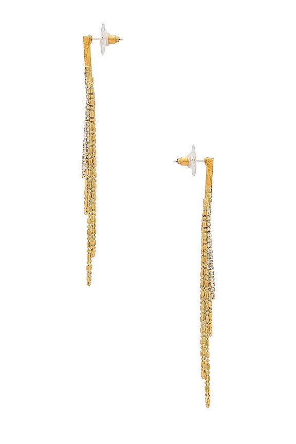 view 2 of 2 СЕРЬГИ LAYERED DROP in Gold