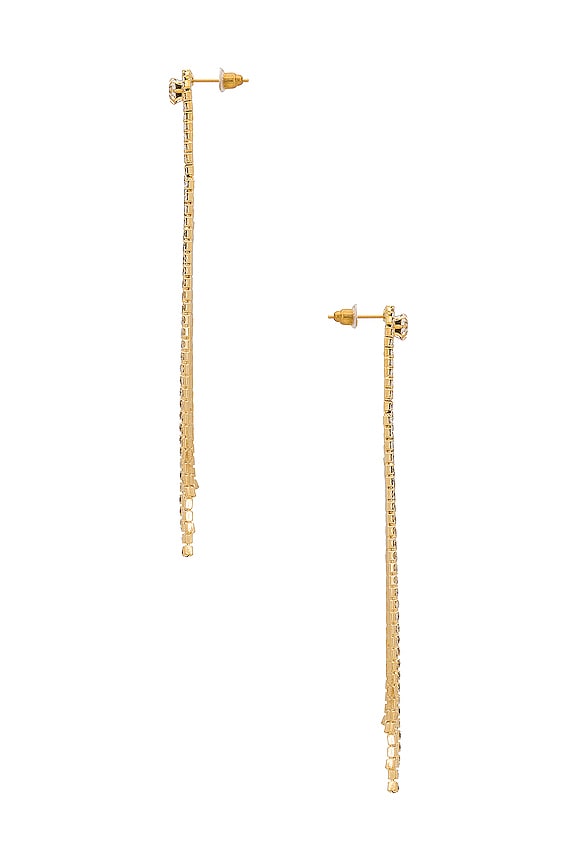 view 2 of 2 СЕРЬГИ FOLLOW THE CRYSTAL in Gold