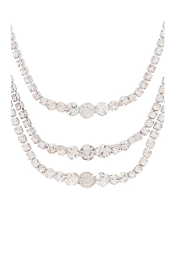 view 2 of 2 x REVOLVE Tennis Pave Necklace Set in Silver