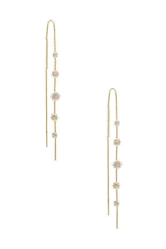 view 1 of 3 BOUCLES D'OREILLES CRYSTAL DROP in Gold