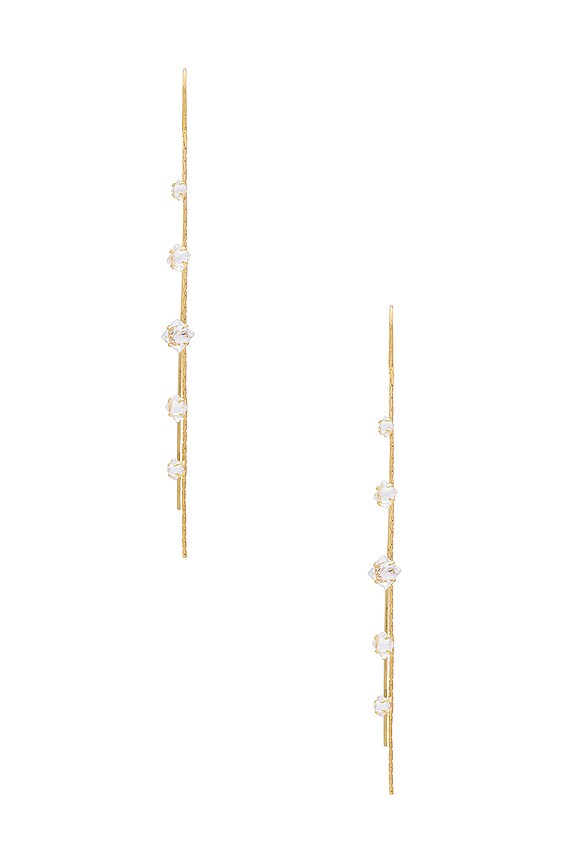 view 2 of 3 BOUCLES D'OREILLES CRYSTAL DROP in Gold