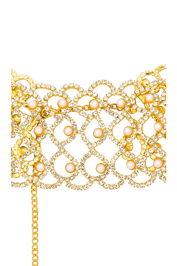 view 2 of 2 Pearl Layered Choker Necklace in Gold