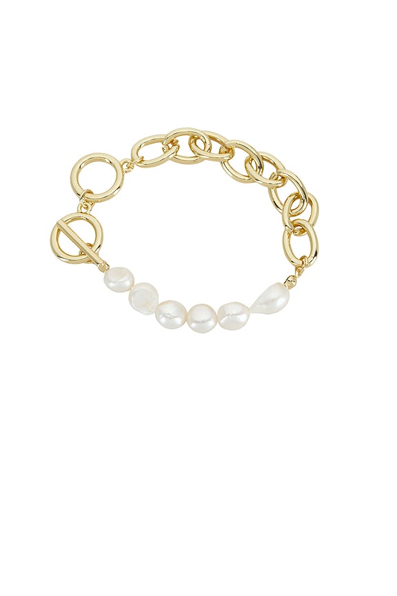 view 2 of 3 Antalya Bracelet in Gold & Pearl