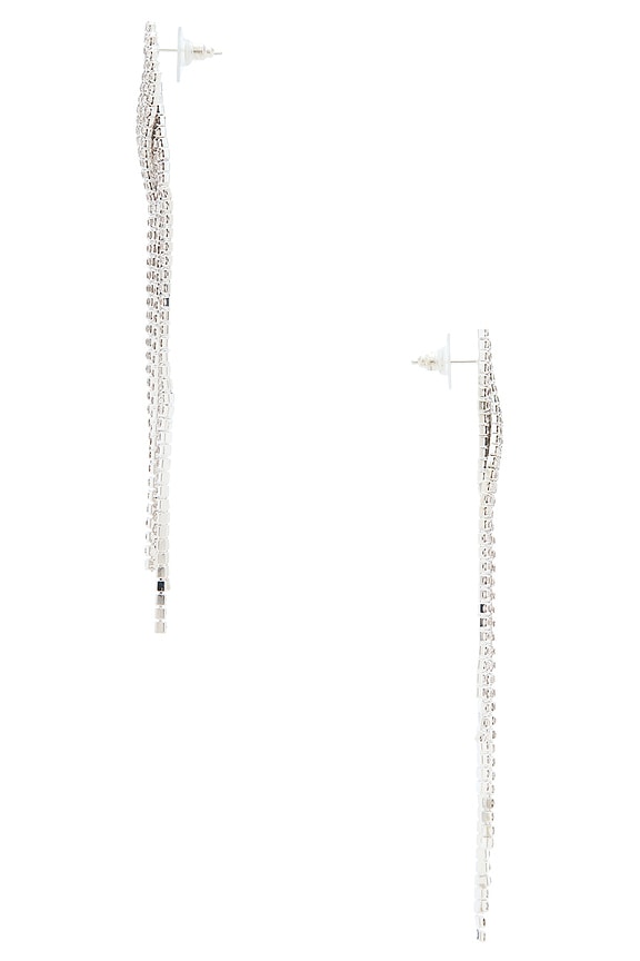 view 2 of 2 PENDIENTES LARGOS MADRID in Silver