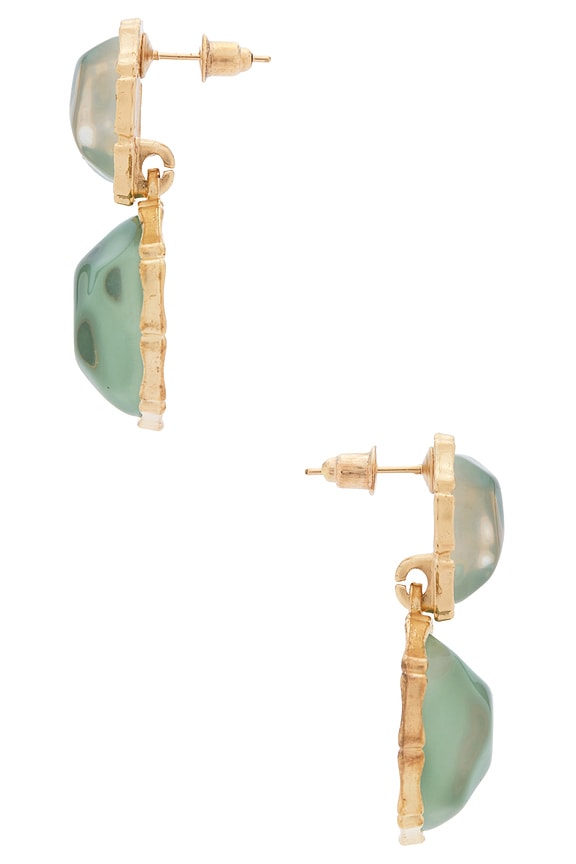 view 2 of 2 PENDIENTES LARGOS PRAGUE in Green