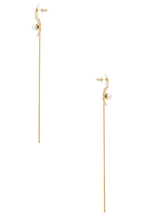 view 2 of 2 PENDIENTES LARGOS CANMORE in Gold