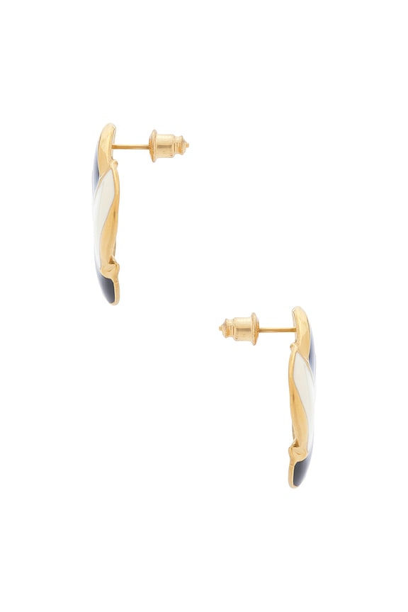 view 2 of 2 PENDIENTES DE TACHUELA CARAQUET in Black & White