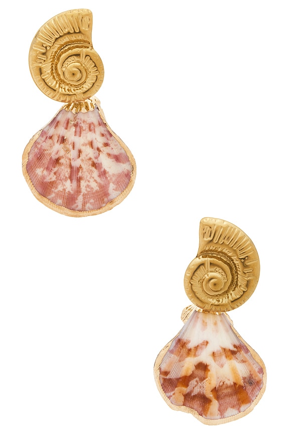 view 1 of 2 PENDIENTES LARGOS BYFORD in Gold & Multi