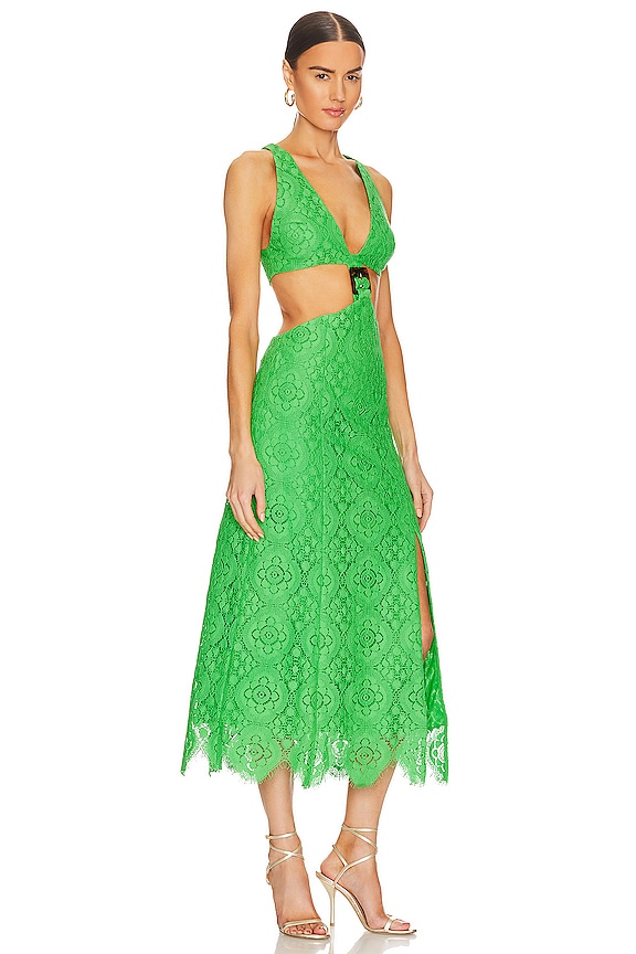 view 2 of 3 Yvonne Lace Midi Dress in Lime