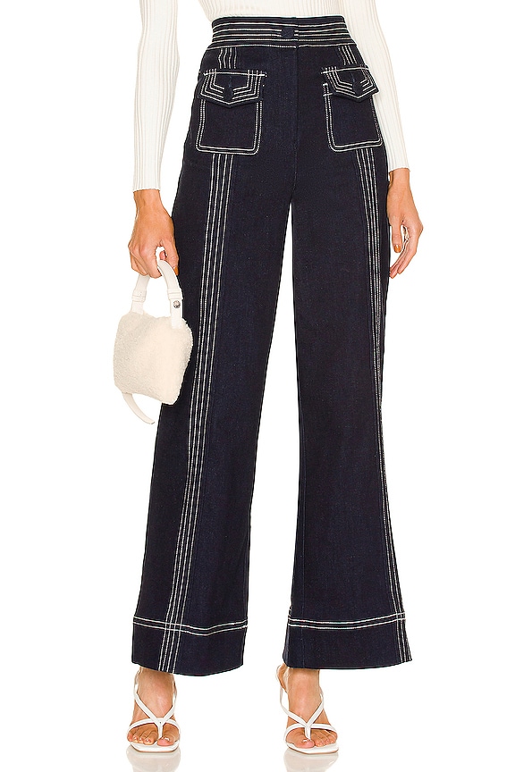 view 2 of 5 JEAN PIERNA ANCHA DEEP SEA in Indigo