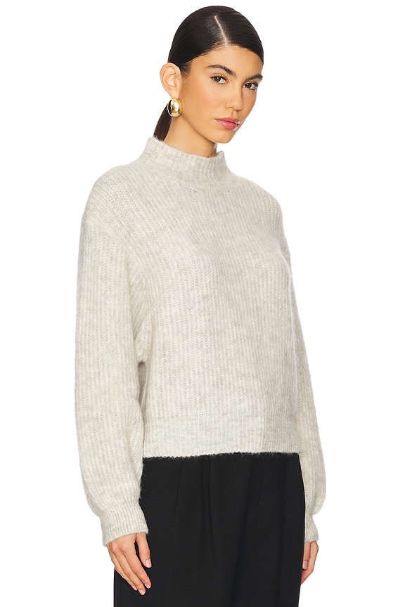 view 2 of 4 East Mock Neck Sweater in Poudreuse Chine