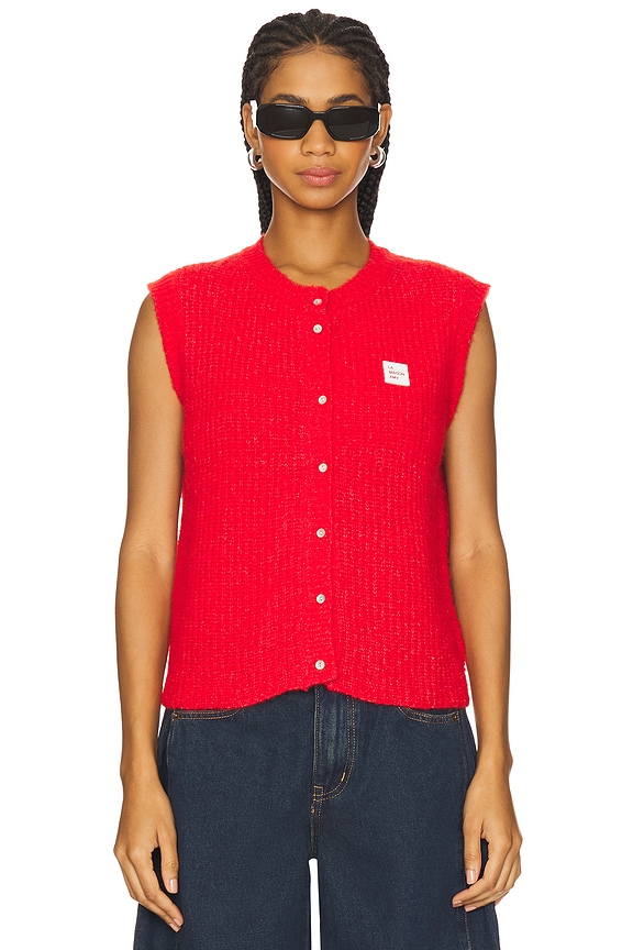 view 2 of 6 GILET SANS MANCHES in Piment Chine